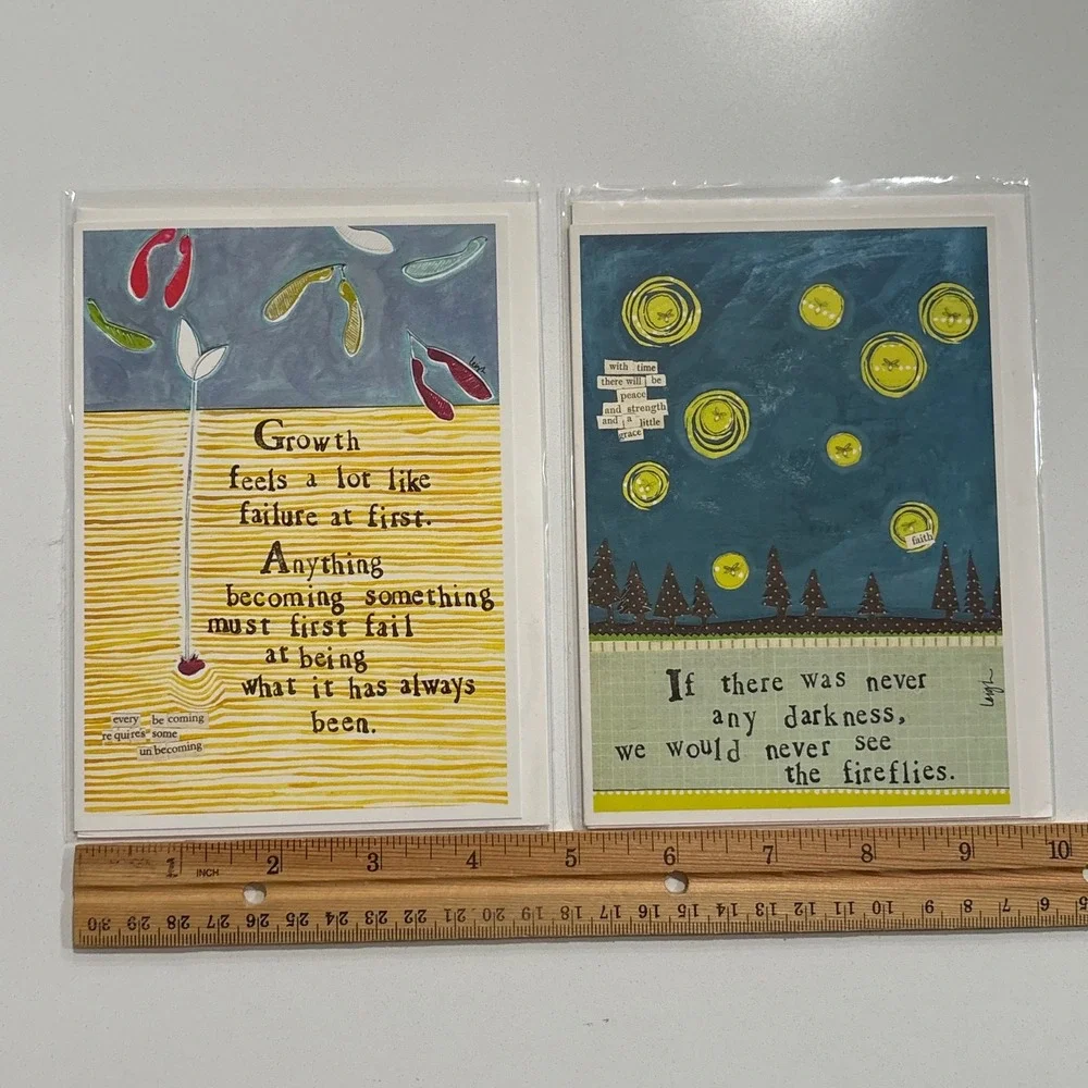 2‎ Tough Times Mental Health Growth Fireflies Inspirational Curly Girl Design